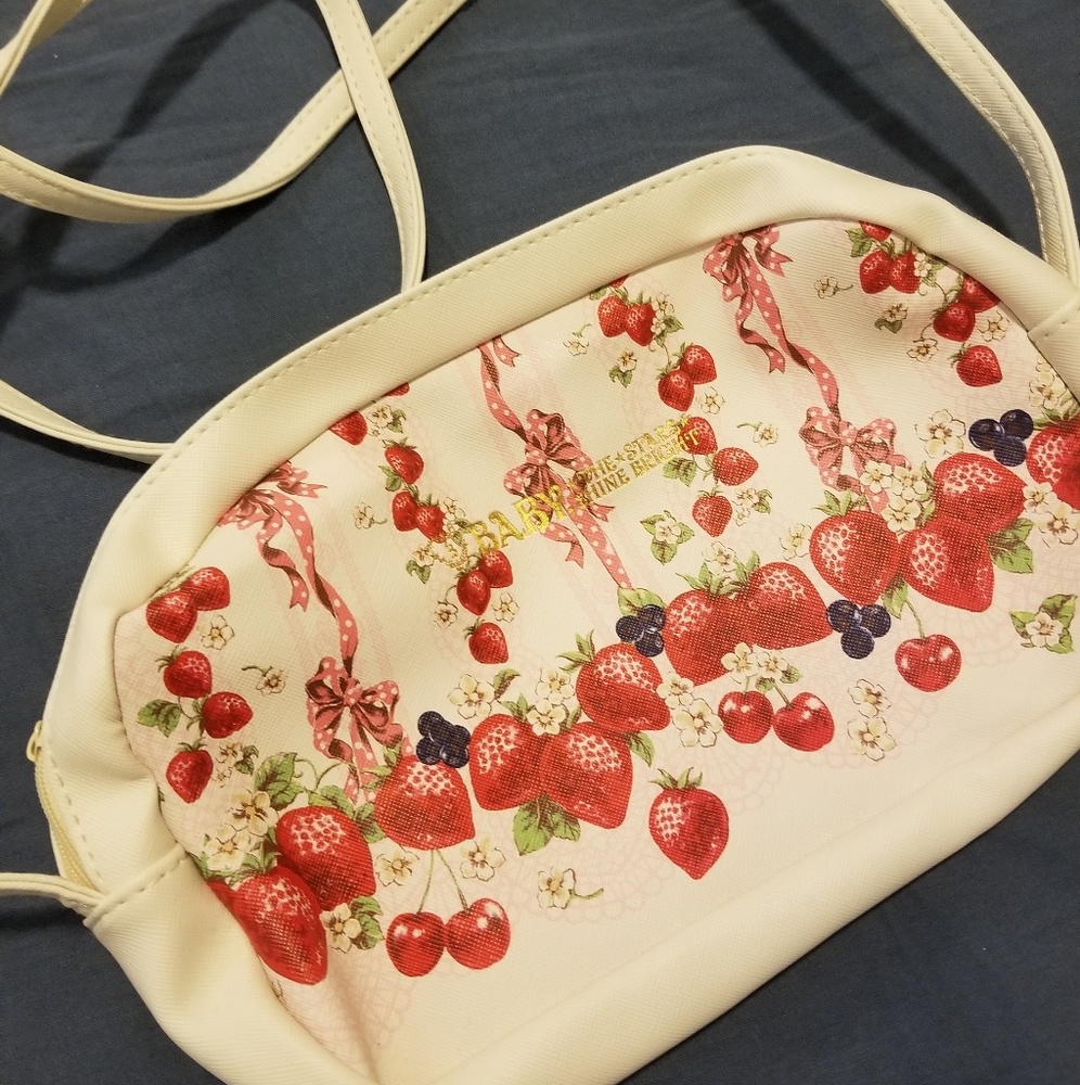 BTSSB cross body strawberry print bag